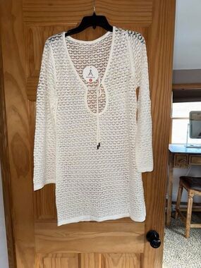 White Crochet Swim Cover-Up